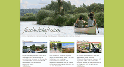 Desktop Screenshot of flusslandschaft-reisen.de